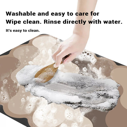 Luxury Diatomite Bathroom Mat – Quick-Dry Non-Slip Shower Mat in Beige