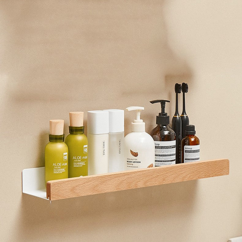 Woodify Wall Shelf – Stylish No-Drill Shower Caddy for Modern Bathrooms