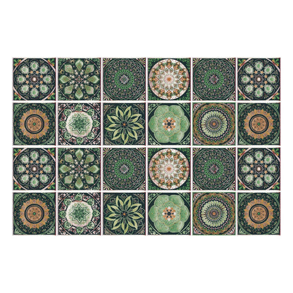 Mandaluxe – 24-Piece European Mandala Tile Set | Peel & Stick Decorative Vinyl Tiles