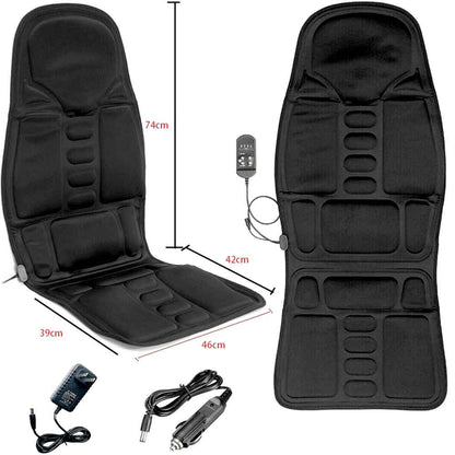 8-Mode Heated Massage Chair Pad for Back, Neck & Full-Body Relaxation – Perfect for Car & Home