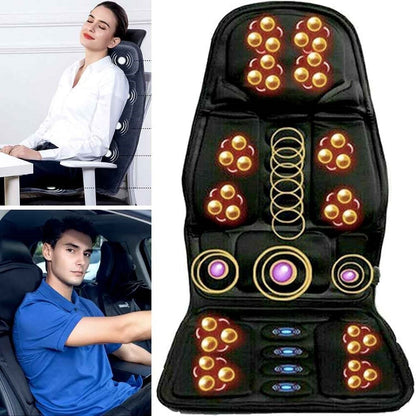 8-Mode Heated Massage Chair Pad for Back, Neck & Full-Body Relaxation – Perfect for Car & Home