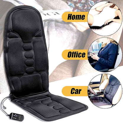 8-Mode Heated Massage Chair Pad for Back, Neck & Full-Body Relaxation – Perfect for Car & Home