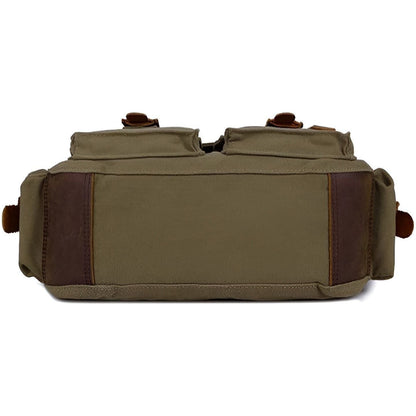 Michael Bag – Vintage Canvas Messenger Bag for Men with Leather Accents