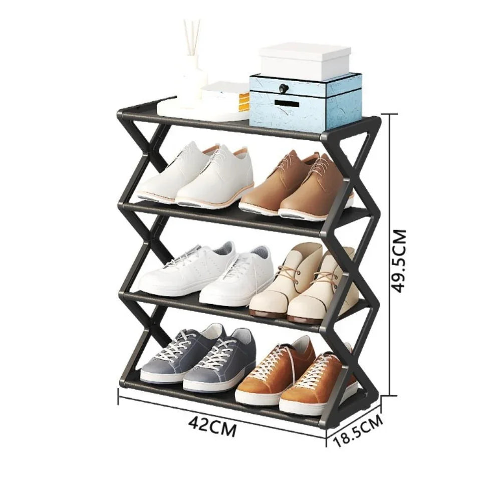 Minimalist 4-Tier Shoe Rack – Compact, Modern & Eco-Friendly Shoe Storage Shelf