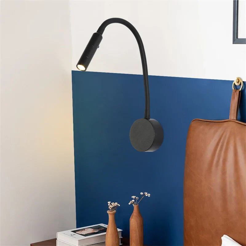 SleekGlow – Minimalist LED Reading Wall Lamp with Adjustable Arm