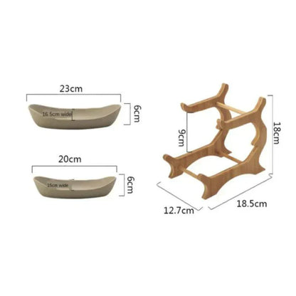 BambuNest – Modern Bamboo Fruit Basket with Removable Trays & Multi-Tier Design