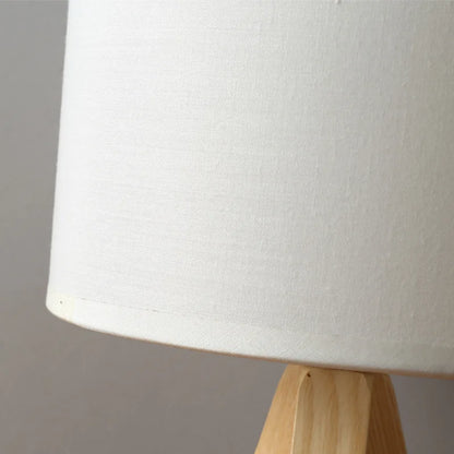 Scandinavian Table Lamp with Natural Wooden Base – Warm Ambient Lighting for Modern Interiors