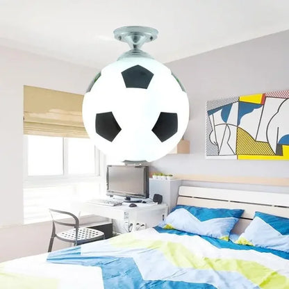 Football LED Ceiling Light – Colourful Dimmable Kids Room Light Fixture