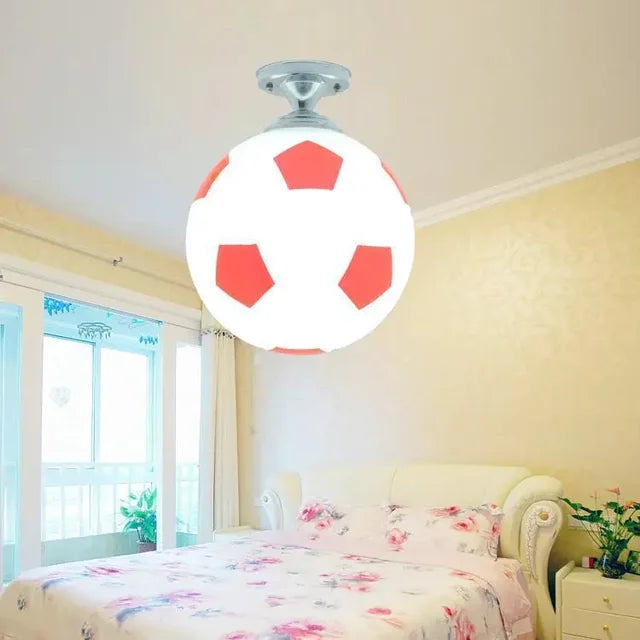 Football LED Ceiling Light – Colourful Dimmable Kids Room Light Fixture