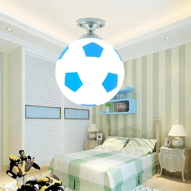 Football LED Ceiling Light – Colourful Dimmable Kids Room Light Fixture