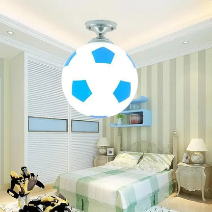 Football LED Ceiling Light – Colourful Dimmable Kids Room Light Fixture
