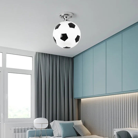 Football LED Ceiling Light – Colourful Dimmable Kids Room Light Fixture