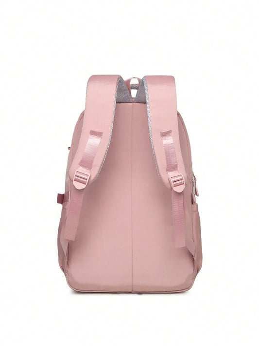 Waterproof Pink Girls Backpack with Laptop Compartment – Stylish & Practical School Bag