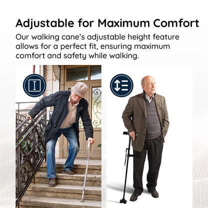 Multi-Functional Foldable LED Walking Cane