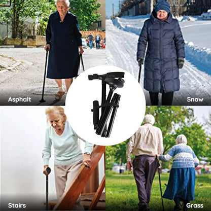 Multi-Functional Foldable LED Walking Cane