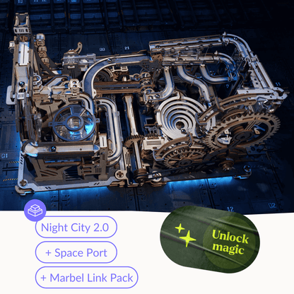Marble Run Night City 2.0 | Innovative Glow-in-the-Dark Track for Endless Fun