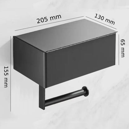 ElegantEssentials Toilet Roll Holder – Stylish Wall-Mounted Bathroom Storage with Shelf and Drawer