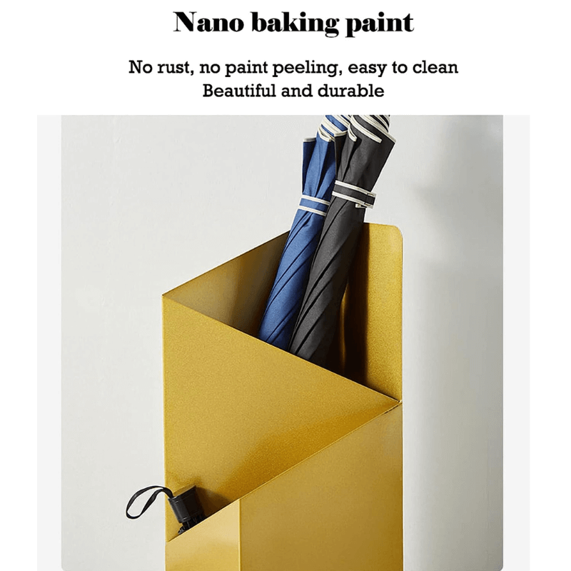 DripFrame Umbrella Stand with Drip Tray – Scandinavian Minimalist Metal Umbrella Holder