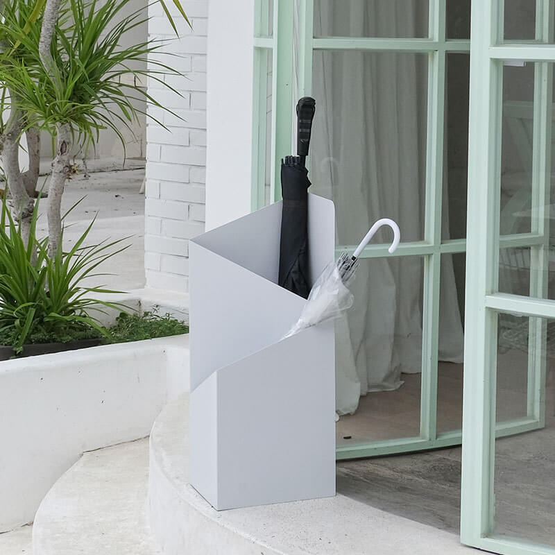 DripFrame Umbrella Stand with Drip Tray – Scandinavian Minimalist Metal Umbrella Holder