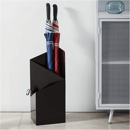 DripFrame Umbrella Stand with Drip Tray – Scandinavian Minimalist Metal Umbrella Holder