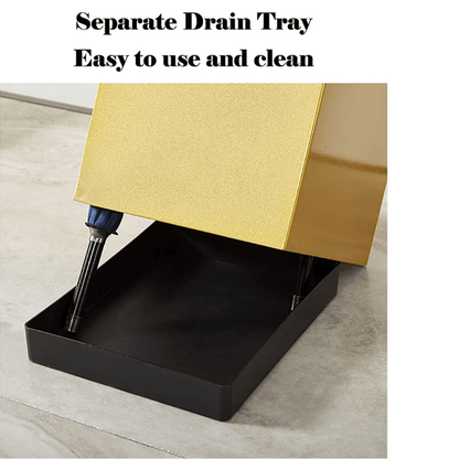 DripFrame Umbrella Stand with Drip Tray – Scandinavian Minimalist Metal Umbrella Holder