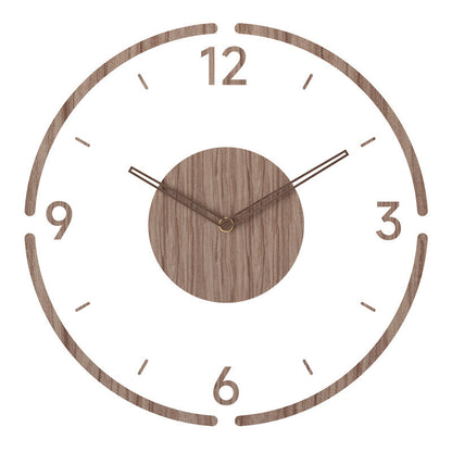 WoodCraft | Nordic Solid Wood Wall Clock – Minimalist Silent Timepiece