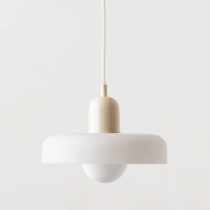 Coloured Glass Pendant Light – Elegant Bauhaus-Style Hanging Lamp for Living Room & Dining Area