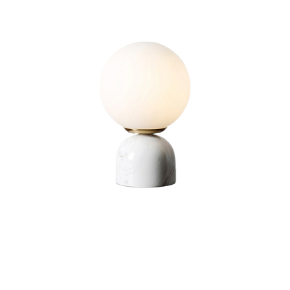 Marnor | Marble Table Lamp with Glass Shade – Scandinavian Minimalist Design