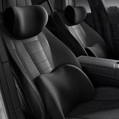 ComfortDrive Car Seat Support Set – Neck & Lumbar Memory Foam