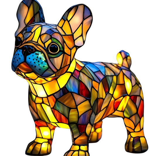 GlowPaw Dog Tribute Lamp – Handmade Acrylic Night Light for Dog Lovers (USB Powered)