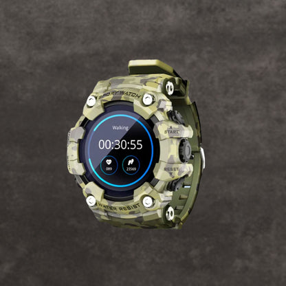 Tactical Military Smartwatch – Rugged Waterproof Watch with Heart Rate Monitor & Long Battery Life