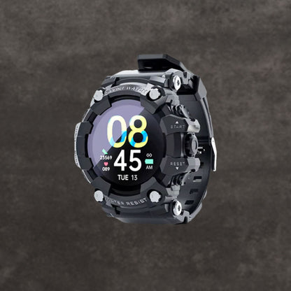 Tactical Military Smartwatch – Rugged Waterproof Watch with Heart Rate Monitor & Long Battery Life