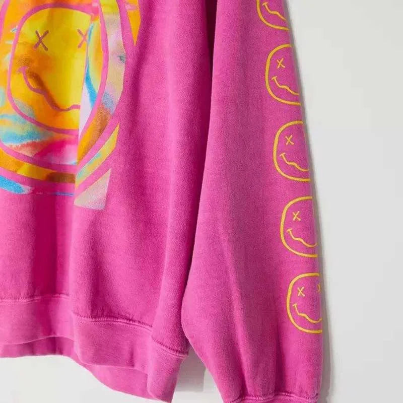 Oversized Smiley Face Sweatshirt