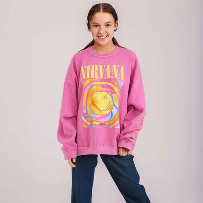 Oversized Smiley Face Sweatshirt