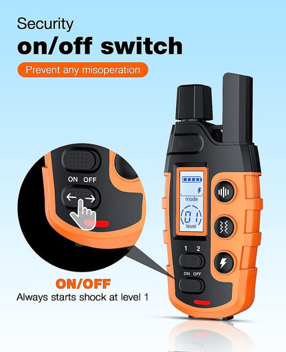 Advanced Dog Training Collar with Remote Control – Waterproof, Rechargeable, Up to 1000m Range