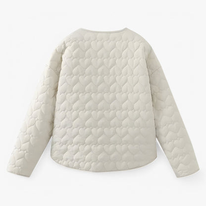 Evelyn | Quilted Heart Jacket – Versatile Warmth for Autumn & Winter