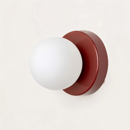 PearlPop Wall Light – White Glass Orb LED Wall Sconce for Modern Interiors