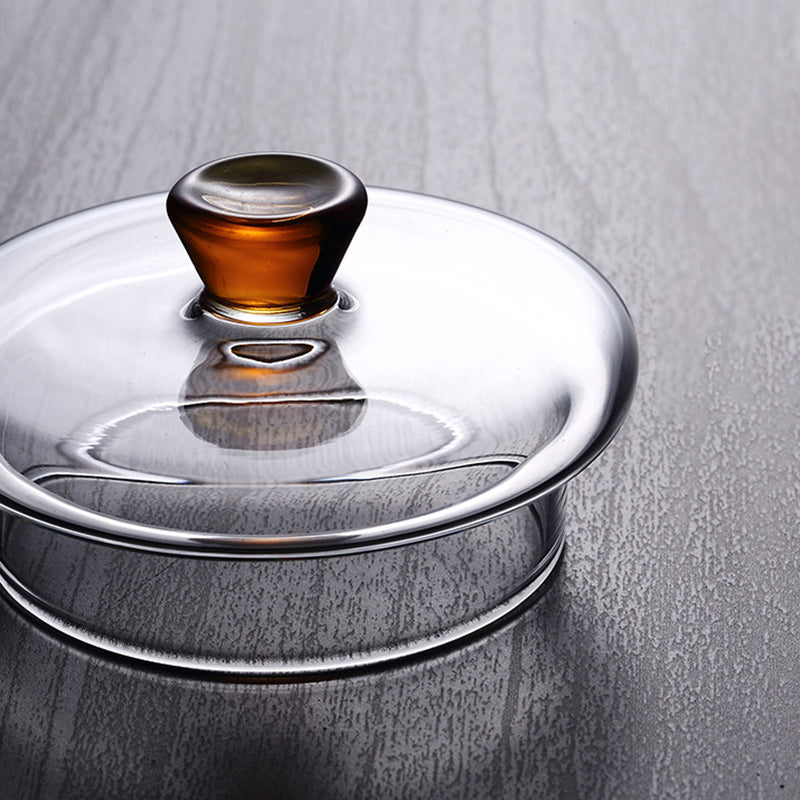 Pindefang Glass Teapot with Infuser | Handcrafted Heat-Resistant Teapot with Golden Handle