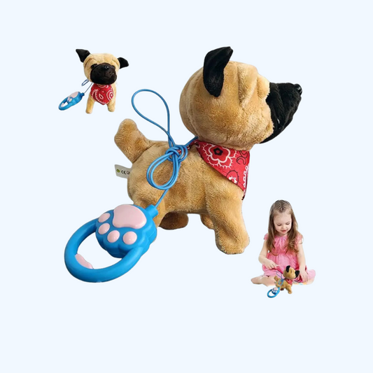 Interdraft Plush Puppy Toy – Electronic Pet with Remote Control & Leash – Walking & Barking Dog for Kids