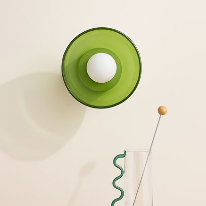 PureGlow Minimalist Glass Ceiling Light – Scandinavian Flush Mount Fixture