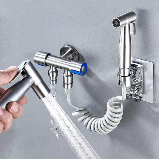 PureMist Handheld Bidet Sprayer with Adjustable Water Flow – Stainless Steel Hygiene Kit