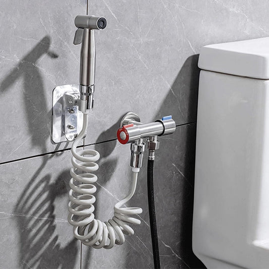 PureMist Handheld Bidet Sprayer with Adjustable Water Flow – Stainless Steel Hygiene Kit