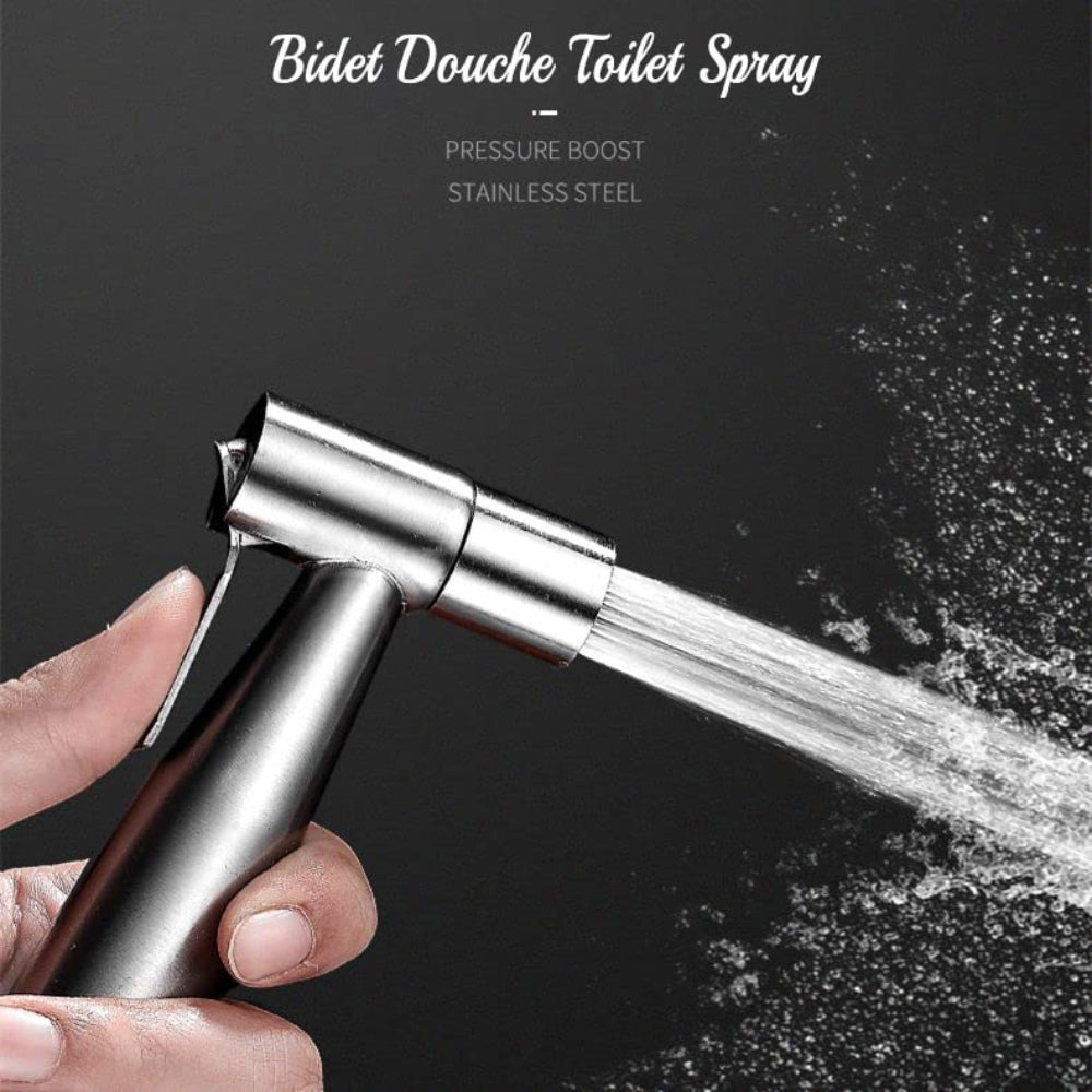 PureMist Handheld Bidet Sprayer with Adjustable Water Flow – Stainless Steel Hygiene Kit