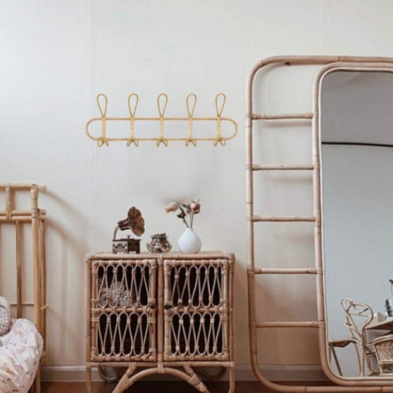 BohoLoop | Retro Rattan Wall Hook – Stylish & Functional Bohemian Storage