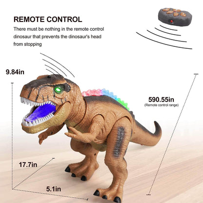 Remote Control T-Rex Dinosaur with LED Lights and Roaring Sound