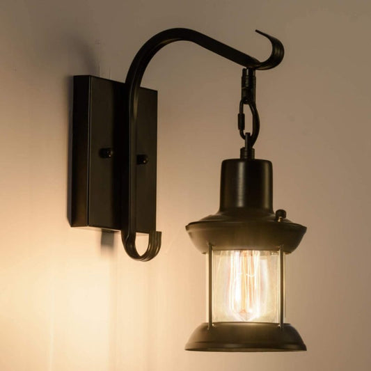 Ruston Vintage Wall Light – Industrial Farmhouse Glass Wall Lamp