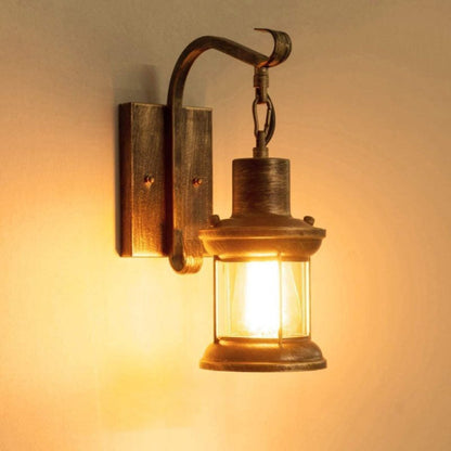 Ruston Vintage Wall Light – Industrial Farmhouse Glass Wall Lamp