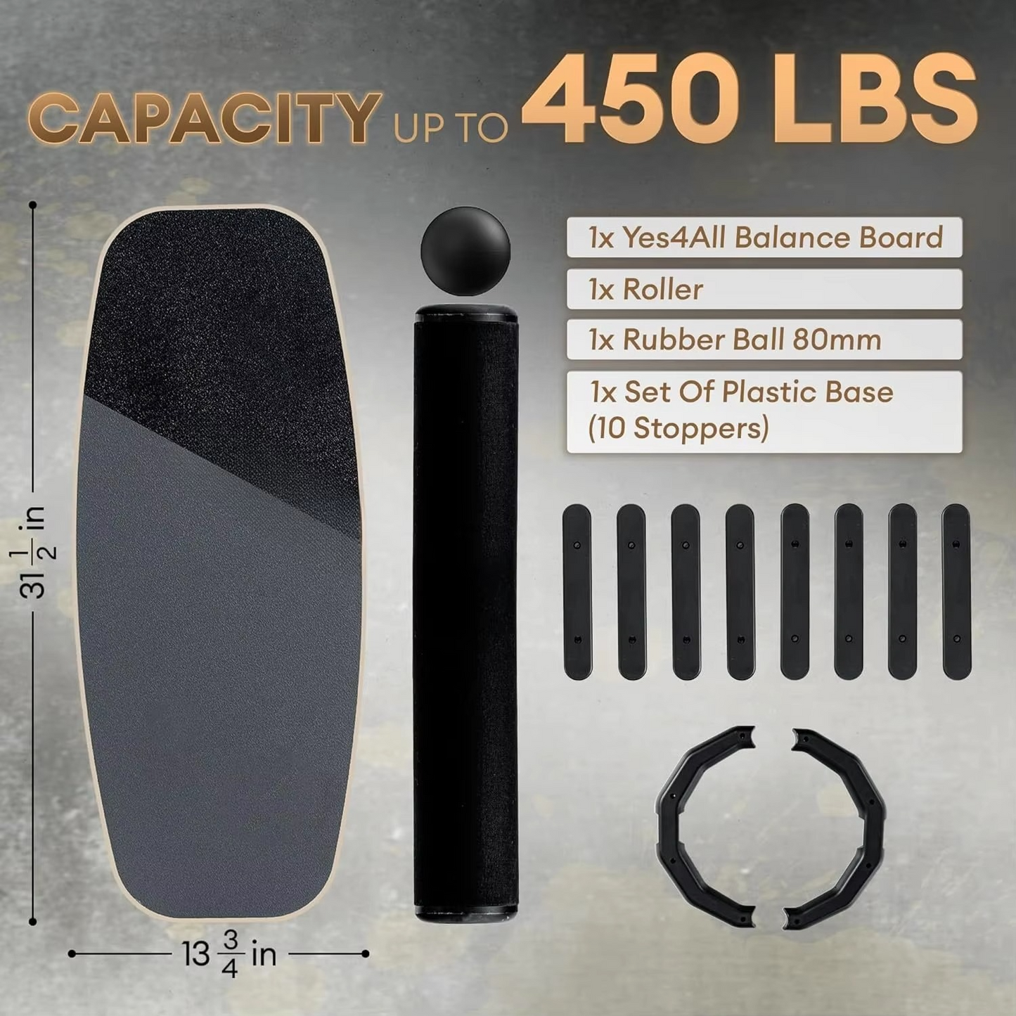 2-in-1 Balance Board Set with Roller & Ball – 9 Adjustable Modes Surf & Wobble Trainer