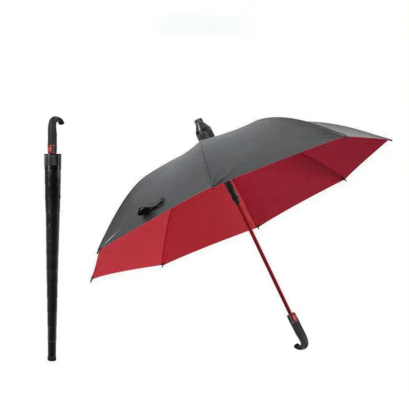 StormShield Heavy-Duty Windproof Umbrella with Curved Handle