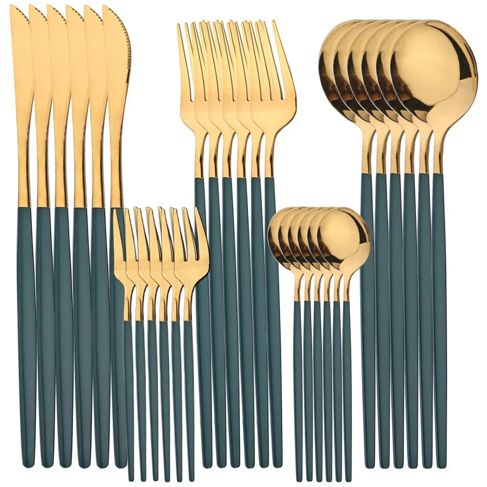 RoyalMirror – Luxury Gold Cutlery Set